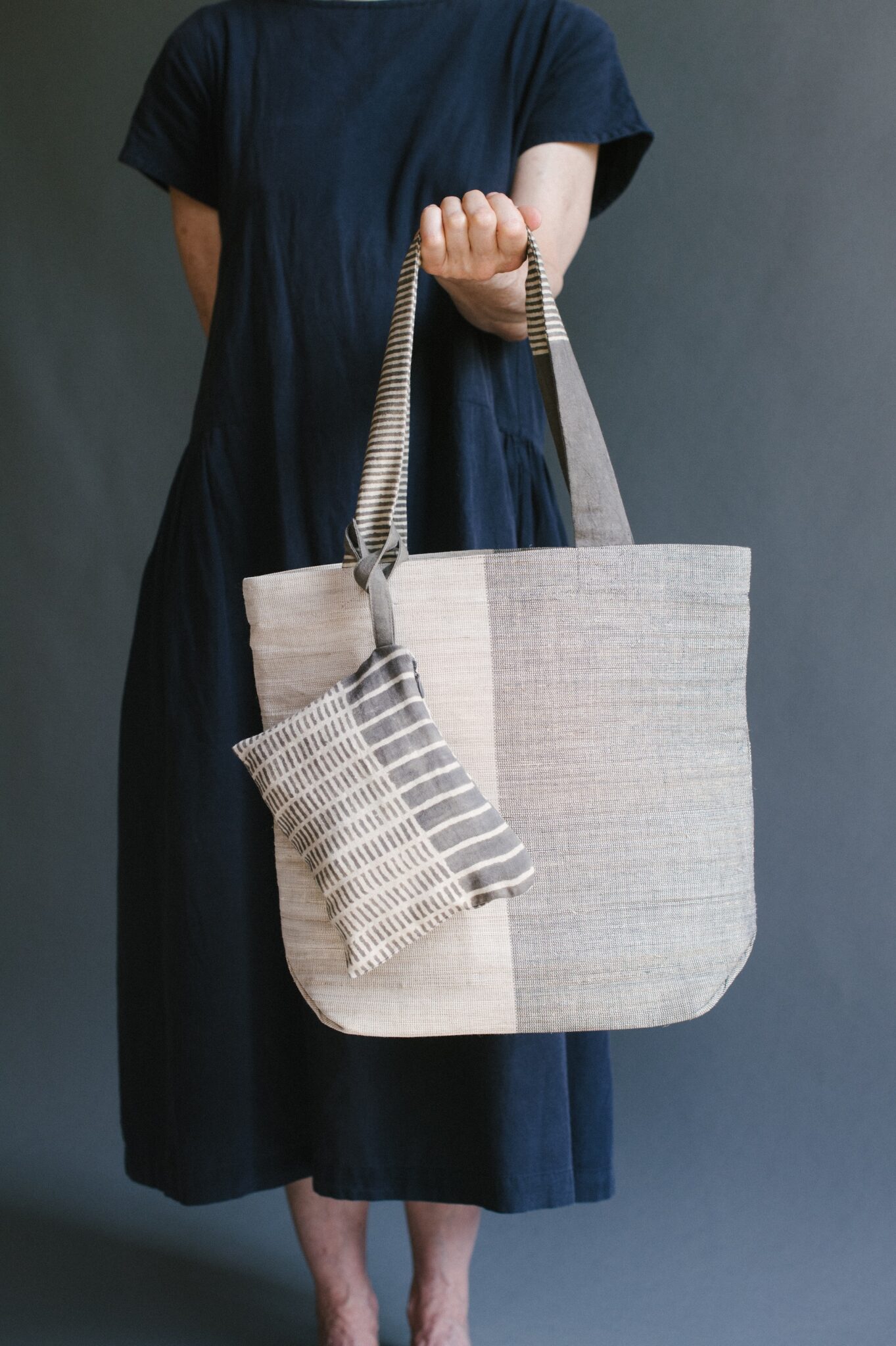 Big Tote Bag - Half & Half (Banana Fiber)