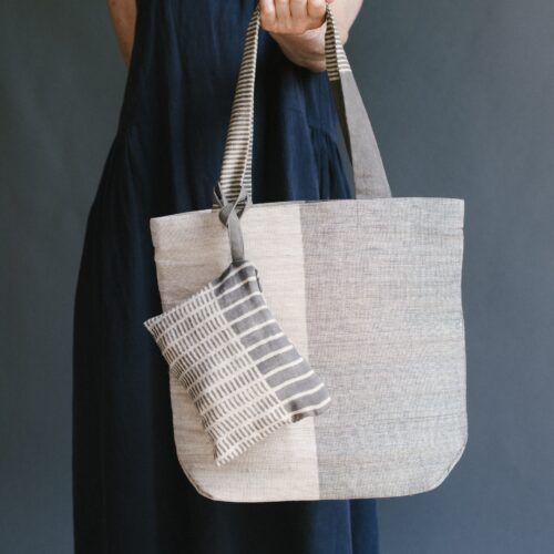 Big Tote Bag - Half & Half (Banana Fiber)