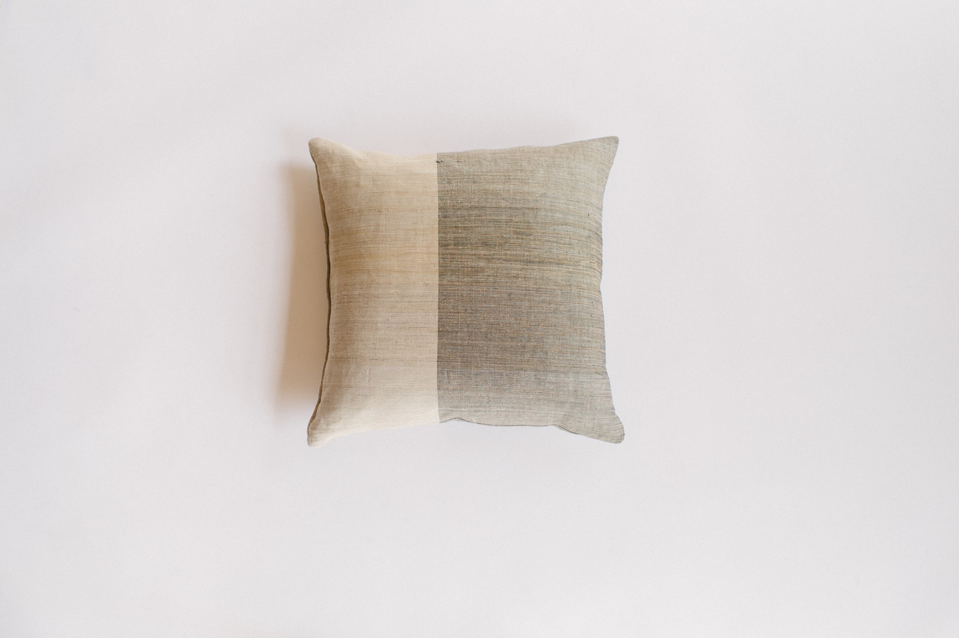 Square Cushion Cover - Fine Lines (Banana Fiber)