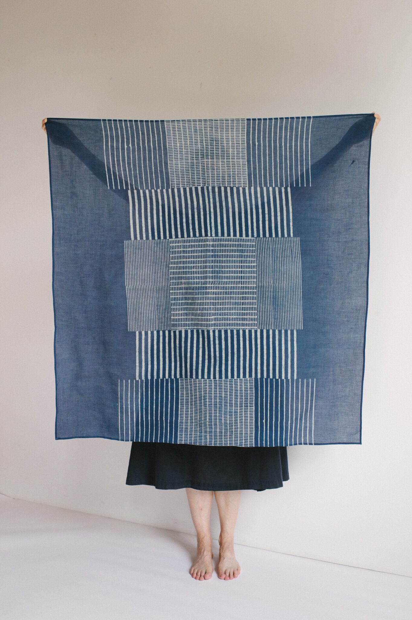 Square Scarf - Multi Lines
